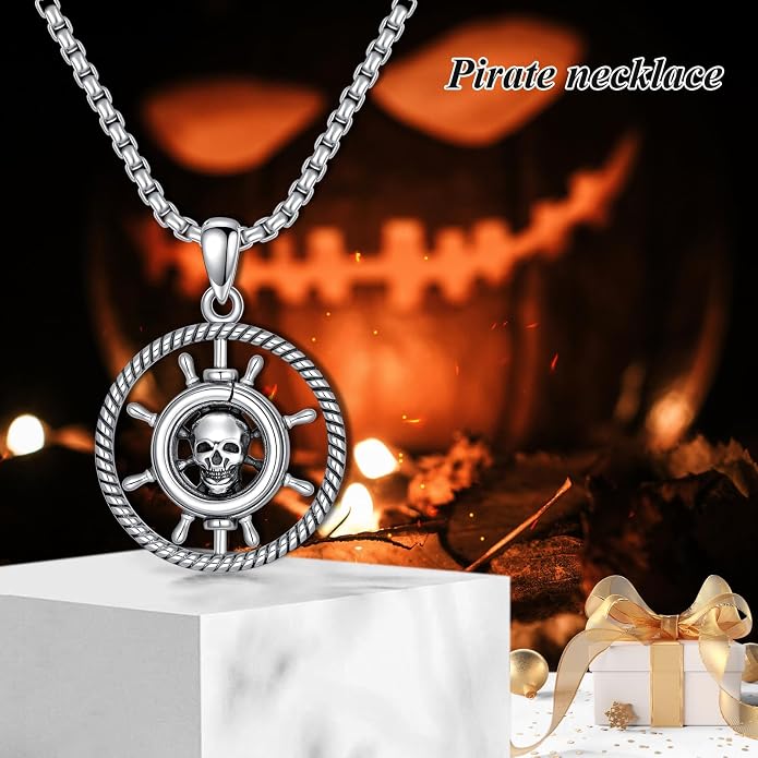 S925 Sterling Silver Poseidon Trident/Peace Sign/Coexist Peace Symbol/Pirate/Arrowhead/Flower of Life/Thor's Hammer Jewelry Necklace Gifts for Women Men