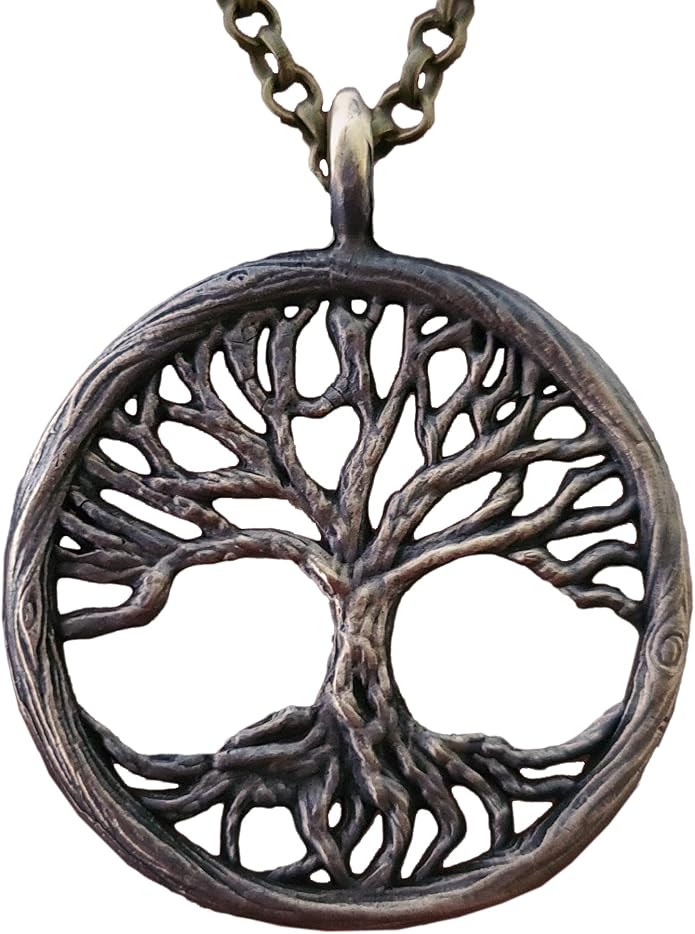 Baldur Jewelry - Handcrafted Yggdrasil Viking Norse World Tree of Life Pendant Necklace Amulet Jewelry | 925 Sterling-Silver Tree of Life Necklace | Viking Gifts |Jewelry for Men Women