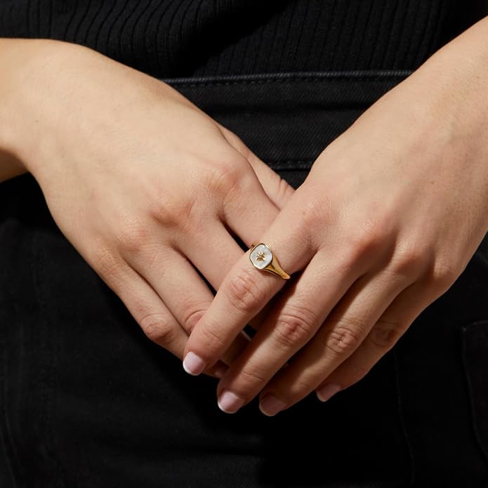 Ana Luisa Gold Rings for Women - 14K Gold Plated Rings for Women Non Tarnish - Trendy Stacking Ring for Daily Wear - Twisted, Heart, Eternity Ring Styles - Hypoallergenic & Water-Resistant Jewelry