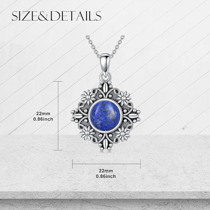 PELOVNY Celtic Knot Necklaces for Women 925 Sterling Silver Gemstone/Birthstone Teardrop Infinity Necklace Irish Celtic Pendant Jewelry Gifts for Mom Daughter Wife