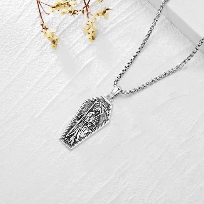Pentagram Necklace Sterling Silver Triple Moon Goddess/Celtic Knot Witches Knot/Ankh/Sun and Moon/Hecate/Lilith/Santa Muerte/Tetragrammaton Pendant Necklace Pagan Wiccan Magic Egyptian Amulet Jewelry for Women Men