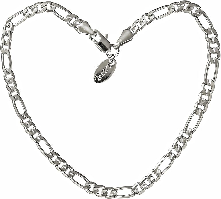 LIFETIME JEWELRY 4mm Figaro Chain Ankle Bracelet - Gold Anklets for Women - 24k Real Gold Plated - Made in USA with Lifetime Replacement