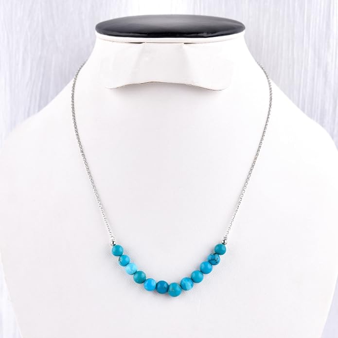 Natural Gemstone Pendant Necklace for Women Handmade Birthstone Healing Crystal Jewelry Chain 20" Stone Birthday Christmas Wedding Gifts for Her