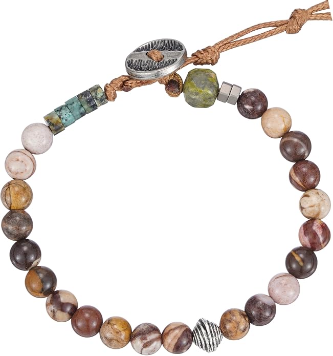 Plumiss Women Boho Handmade Natural Stone Crystal Leather Bead Wrap Bracelets Collection
