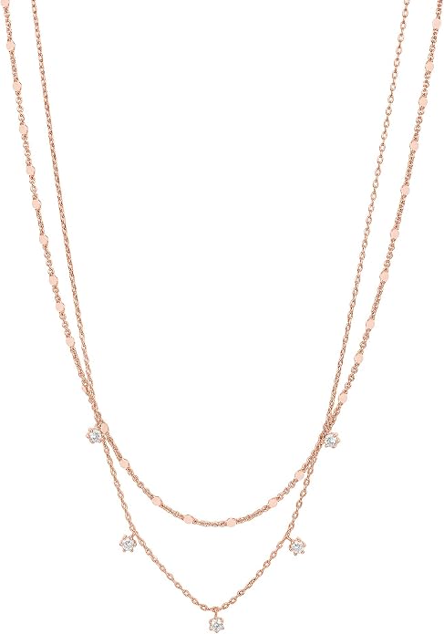 PAVOI 14K Gold Plated Dainty Layering Necklaces for Women | Snake Chain, Curb Link, Paperclip Layered Chains | Trendy Layering Necklace