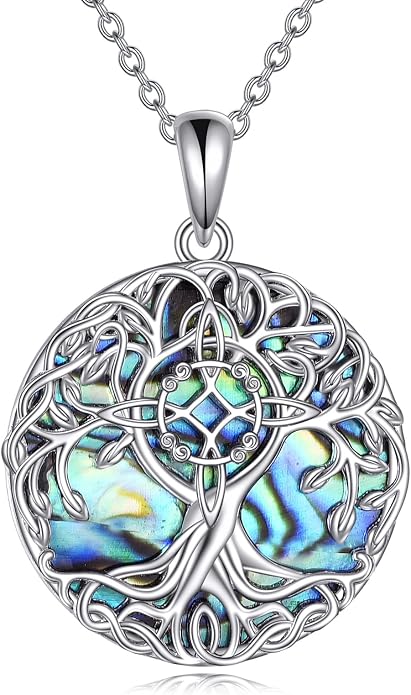 YFN Tree of Life Necklace Sterling Silver Celtic Knot Tree Pendant Jewelry Gifts for Women Men