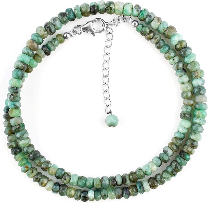 Natural Gemstone Dainty Pendant Necklace for Women Handmade Crystal Jewelry 925 Sterling Silver 18 Inch Chain Healing Chakra Christmas Birthday Gift for Her