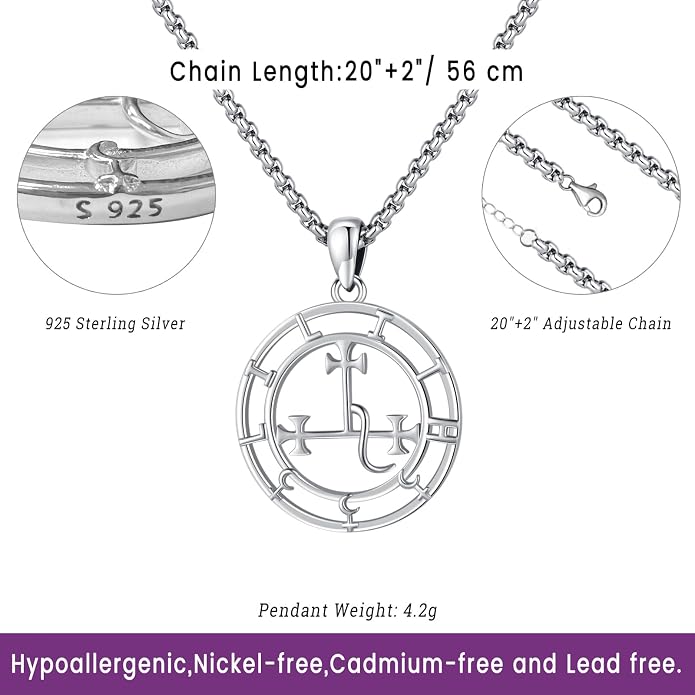 Witchy Jewelry for Women Men Nudo De Bruja Plata 925 Original Witches Knot Necklace Tetragrammaton Hecate Necklace Lilith Necklace Pentagram Necklace Cat Necklace Triple Moon Goddess Pendant Necklace