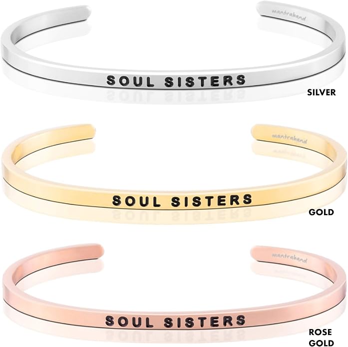 MantraBand - Mantra Band Bracelet - Silver color - Inspirational Engraved Adjustable Cuff - Gifts for Women, Sisters, Friends, Family