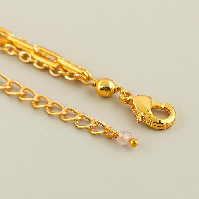 Beads With Pearl 3 Layered Necklaces for Women 14k Gold Plated Dainty Stackable Choker Necklaces for Women Trendy Layering, Cuban Link, Paperclip Chain, For Women Gifts