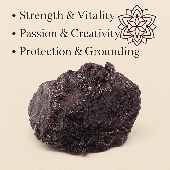 Large 1.25-2.0” Natural Garnet Raw Crystals Stones for Meditation, Chakra, Reiki, Crystal Grid, Energy Work, Wire Wrapping, Tumbling & Spiritual Home Decor