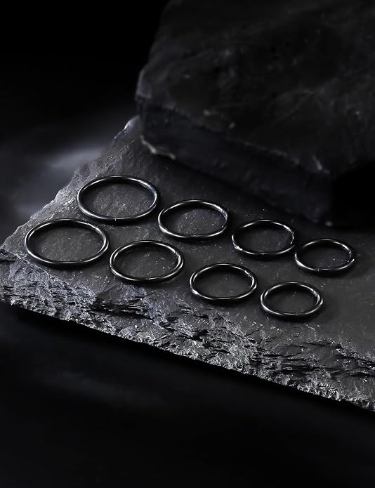 20G 18G 16G 14G 12G 10G 8G 6G Nose Rings Hoops 316l Surgical Steel Clicker Septum Lip Ring Tragus Helix Daith Rook Conch Snug Cartilage Lobe Earrings Hoop Piercing Jewelry For Women Men