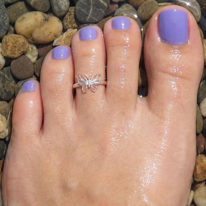 Sterling Silver Toe Ring, Handmade Adjustable Open Band, Minimalist Dainty Summer Beach Foot Jewelry for Women, Can Be Worn as Knuckle or Pinky Ring