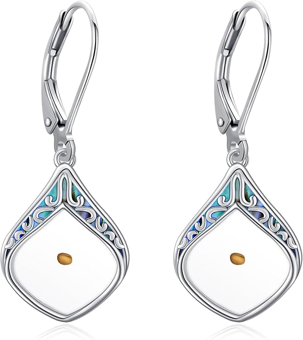 Mustard Seed Earrings Sterling Silver Mustard Seed Faith Teardrop Dangle Earrings Christian Jewelry Gifts for Women