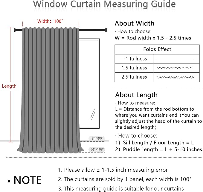 MYSKY HOME Curtains for Living Room 84 Inches Long Semi Sheer Light Filtering Privacy Drapes Linen Look Textured Boho Home Decor, Backdrop Curtain for Parties, 100" x 84", Olive Green, 1 Panel