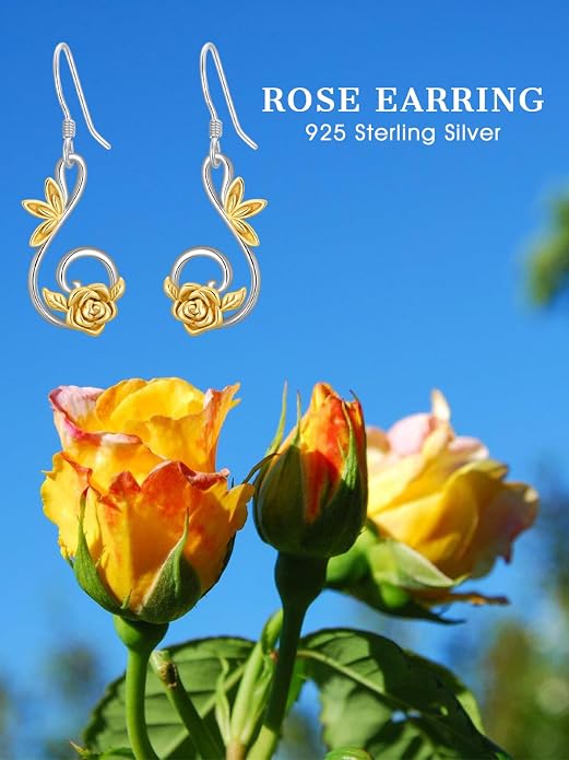Midari Heart Dangle Earrings 925 Sterling Silver Leverback Drop Earrings Teacher Music Art Jewelry Gifts for Women Students Apple/Guitar/Palette/Note Design