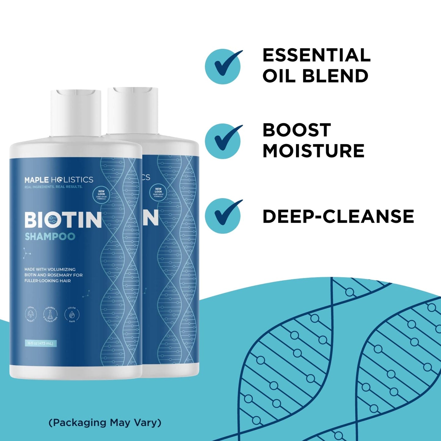 Rosemary and Biotin Shampoo for Thinning Hair - Vegan Volumizing Shampoo for Fine Hair with B Vitamins Argan Oil & Tea Tree Essential Oil - Paraben Silicone and Sulfate Free Vegan Formula (2 Pack)