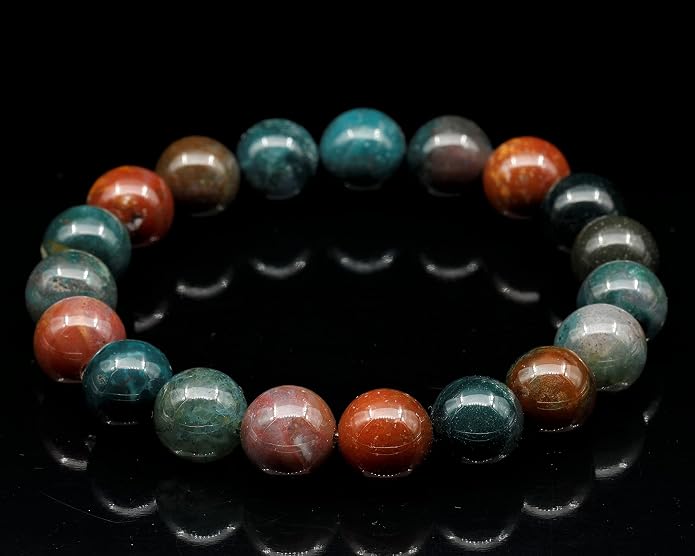 Natural Gemstone Beaded Stretch Bracelet for Men & Women | Handmade 8mm Stone Jewelry | Zodiac Chakra Elastic Bracelet | Meaningful Gift Collection