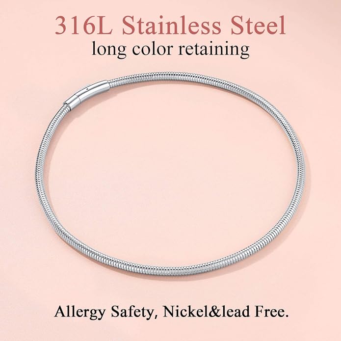 FindChic Black/14K Gold Plated Herringbone Choker Chain Necklace for Women | Waterproof Stainless Steel, Dainty Layering, Flat Snake Chain, Non-Tarnish, Hypoallergenic, Adjustable Extender, Gift Box