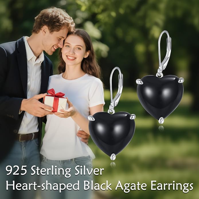 AOBOCO Teardrop Dangle Earrings for Women 925 Sterling Silver Moonstone Flower Filigree Leverback Jewelry Birthday
