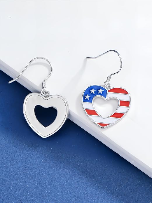 Seiyang Dangle Earrings 925 Sterling Silver Animal/American Flag/Turquoise Dangle Drop Earrings Jewelry Gifts for Women
