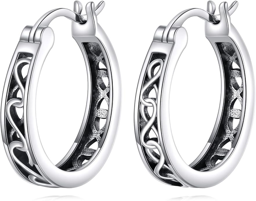 Sterling Silver Hoop Earrings Small Hoop Sun/Leaf/Triangle Huggie Earrings for Women Hypoallergenic