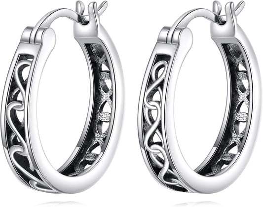 Sterling Silver Hoop Earrings Small Hoop Sun/Leaf/Triangle Huggie Earrings for Women Hypoallergenic