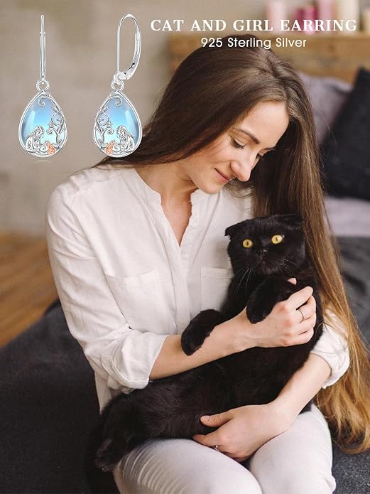 Seiyang Dangle Earrings 925 Sterling Silver Animal/American Flag/Turquoise Dangle Drop Earrings Jewelry Gifts for Women