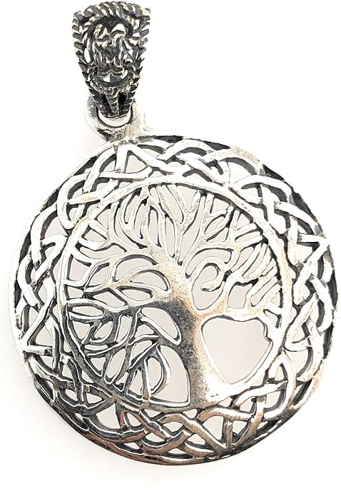 Tree of Life 925 Solid Sterling Silver Pendant 34mm