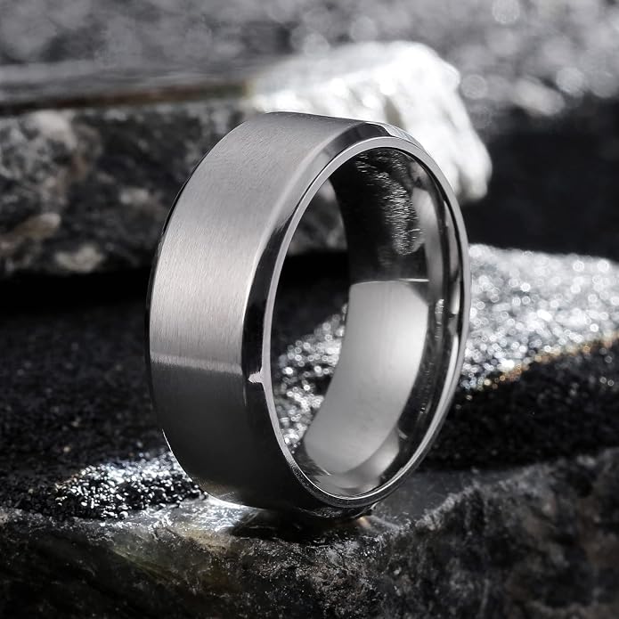 King Will Titanium Wedding Band for Men Women- 3-10mm Width Black/Sliver/Gold High Purity Titanium Promise Wedding Ring Comfort Fit for Daily Wear Size 6-14