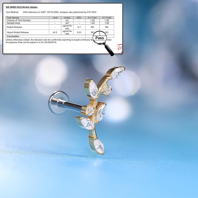 limerencia 18G Hypoallergenic Titanium Tragus Body Piercing Jewelry Set Flat Back Piercing Studs Earrings for Women Cartilage Helix Conch Medusa