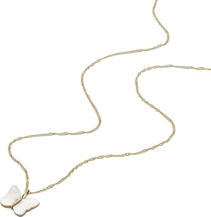 Fossil Women's Gold-Tone Stainless Steel Pendant Chain Necklace for Women