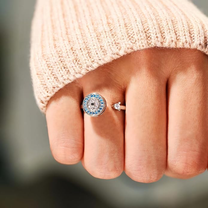 925 Sterling Silver Ring Minimalist Adjustable Rings Band Handmade Rings for Women Girls
