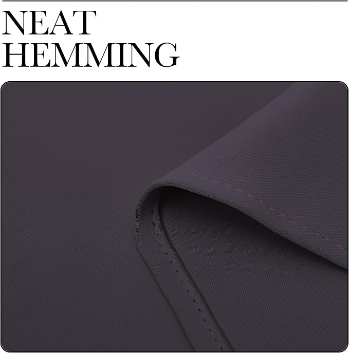 NICETOWN Blackout Curtains for Living Curtains, Greyish Purple, Set of 2, 52 by 63 Inch, Window Treatment Blackout Curtain Panels, Home Decor Thermal Insulated Solid Drapes for Bedroom