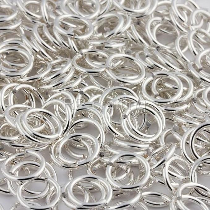 100pcs Adabele Real Sterling Silver Open Jump Rings 4mm (0.16 inch) Small O Ring Connector, (0.6mm/22 Gauge)