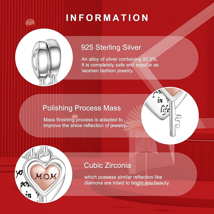 NINGAN 925 Sterling Silver Charm Golden Love Charm Buckle Safety Chain Travel Bead Firefly Dragonfly Pendant, Suitable for Women Bracelet and Necklace as Gift from Mom and Friends