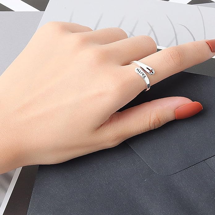 925 Sterling Silver Ring Minimalist Adjustable Rings Band Handmade Rings for Women Girls