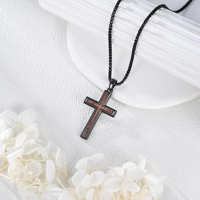 Cross Necklace 925 Sterling Silver Cross Faith Pendant Christian Jewelry Gifts for Women Men
