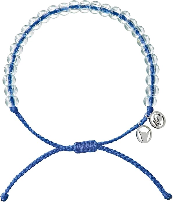 4ocean Beaded Bracelet - Removes 1 Pound of Ocean Plastic - Handcrafted, Adjustable Unisex Recycled-Jewelry - Supports Marine Life Conservation Through Ocean Plastic Removal
