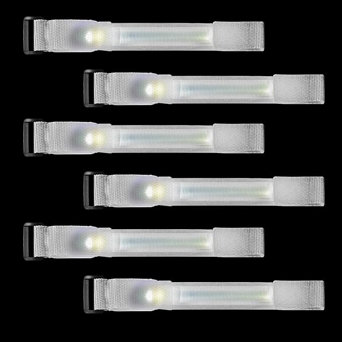 M.best 8pcs LED Light Up Bracelets Glow Flashing Wristbands Glow in The Dark Party Supplies for Wedding, Raves, Concert, Camping,Sporting Events, Party White