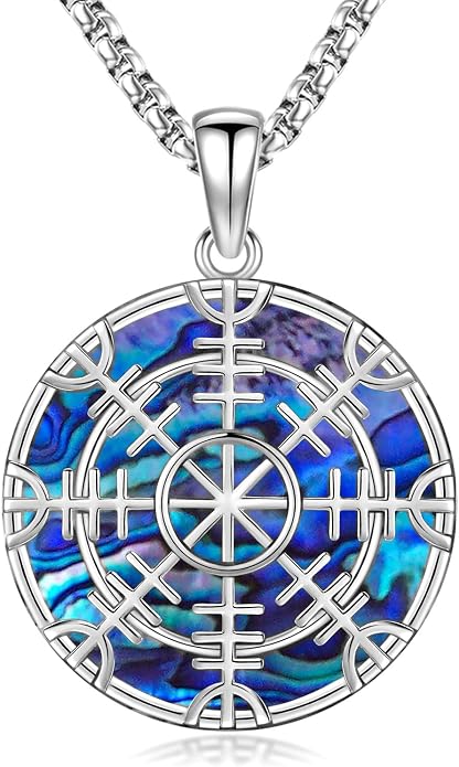 Eusense Viking Necklace for Men Women 925 Sterling Silver Pendant Thors Hammer/Norse Runes/Odin's Ravens/Wolf/Dragon/Snake/Yggdrasil/Freya/Helm of Awe/Valknut/Triskelion/Axe/Shield Viking Jewelry