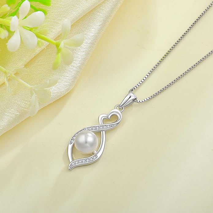 Infinity Necklace 925 Sterling Silver Necklace For Women Jewelry Valentines Day Christmas