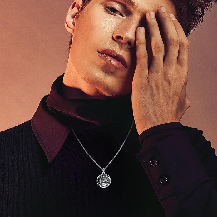 Viking Necklace for Men 925 Sterling Silver Nordic Viking Necklace Viking Amulet Jewelry Gifts for Men Women