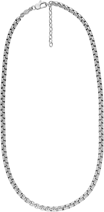 Fossil Men's Stainless Steel or Leather Necklace for Men