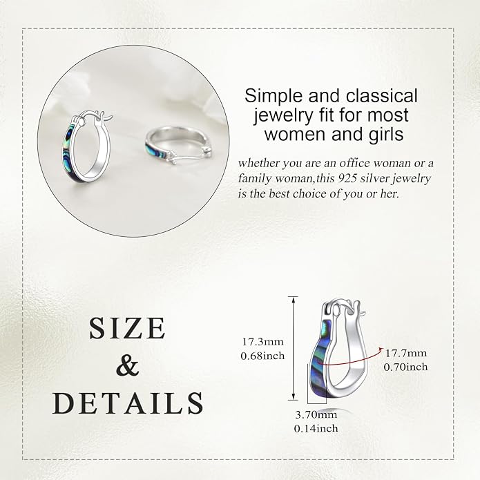 Sterling Silver Hoop Earrings Small Hoop Sun/Leaf/Triangle Huggie Earrings for Women Hypoallergenic