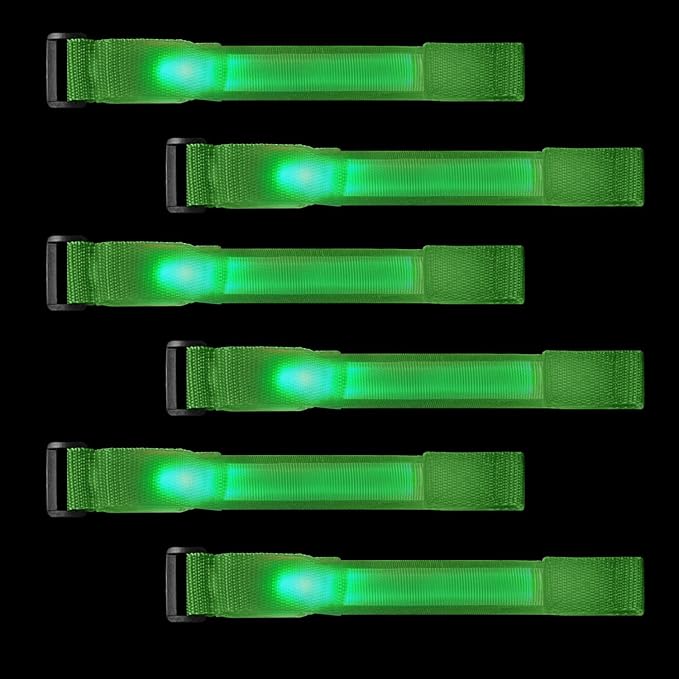 M.best 8pcs LED Light Up Bracelets Glow Flashing Wristbands Glow in The Dark Party Supplies for Wedding, Raves, Concert, Camping,Sporting Events, Party Green