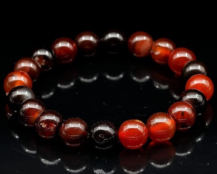 Natural Gemstone Beaded Stretch Bracelet for Men & Women | Handmade 8mm Stone Jewelry | Zodiac Chakra Elastic Bracelet | Meaningful Gift Collection