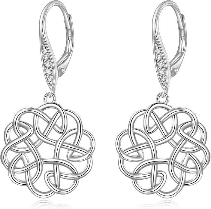 Celtic Filigree Earrings for Women Gemstone Jewelry Gifts