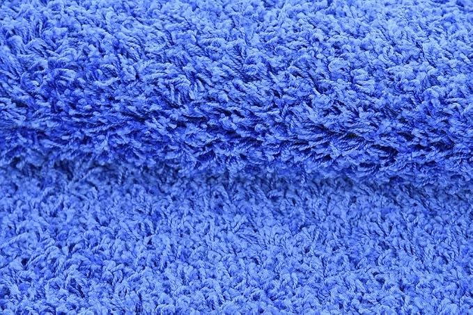 Unique Loom Solid Shag Collection Area Rug (9' x 12' 2" Rectangle, Periwinkle Blue)