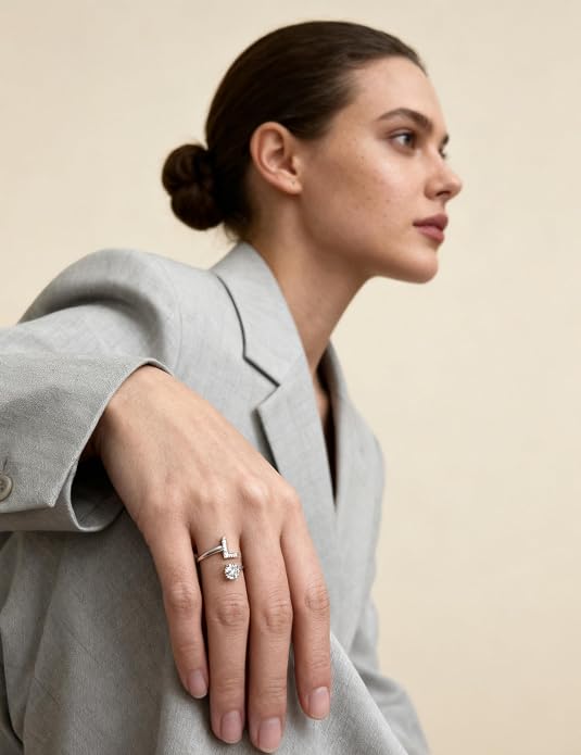 STARCHENIE Adjustable Initial Ring for Women 925 Sterling Silver Letters A-Z 26 Alphabet Rings Size 7